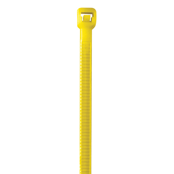 8" (40 lb Tensile) Yellow Cable Ties 1000/Case