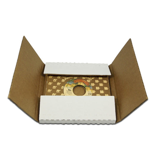 7 1/4 x 7 1/4 x 1/2-1 White Multi-Depth 45 RPM Record Album Mailer 50/Case
