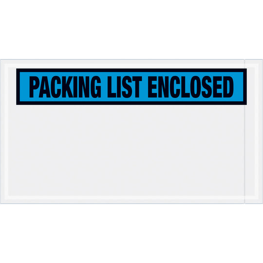 5-1/2 x 10 Packing List Enclosed Envelopes (Panel Face) - BLUE 1000/Case