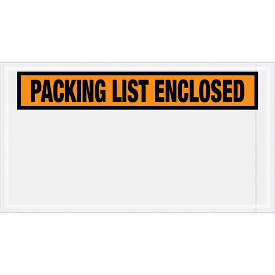 5-1/2 x 10 Packing List Enclosed Envelopes (Panel Face) - ORANGE 1000/Case