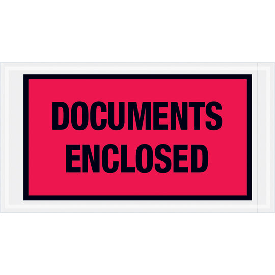 5 1/2 x 10 Red Documents Enclosed Envelopes 1000/Case