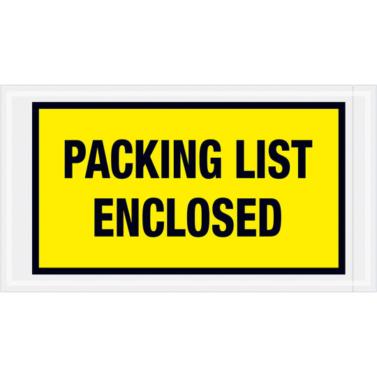 5-1/2 x 10 Packing List Envelopes (Full Face) - ORANGE 1000/Case