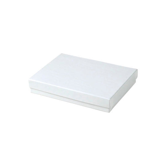 5 1/4 x 3 3/4 x 7/8 Glossy White Jewelry Box 100/Case