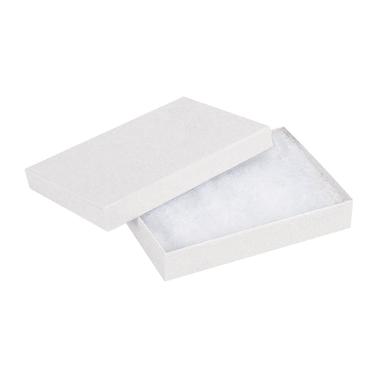5 1/4 x 3 3/4 x 7/8 White Swirl Jewelry Box 100/Case