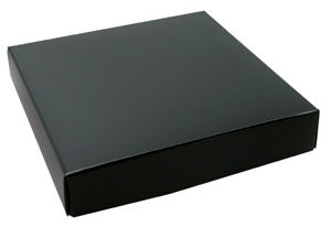 5-3/4 x 5-3/4 x 1-1/8 Black 8 oz. (1/2 lb.) Square Candy Box LID 250/Case
