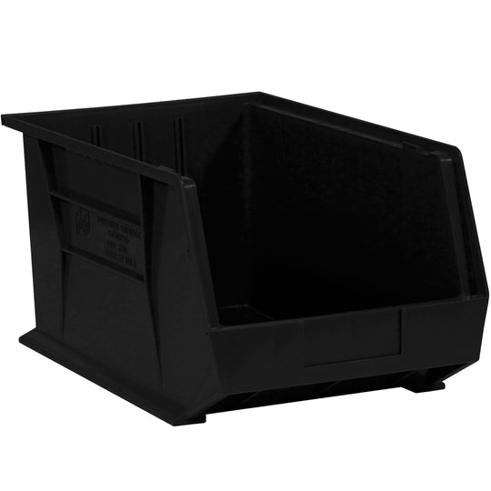 5 3/8 x 4 1/8 x 3 Black Plastic Bin Boxes 24/Case