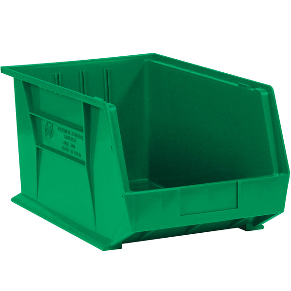 5 1/2 x 14 3/4 x 5 Green Plastic Bin Boxes  12/Case