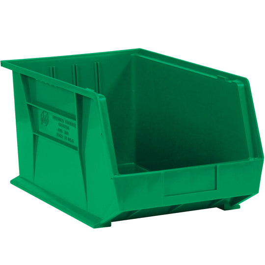 8 1/4 x 14 3/4 x 7 Green Plastic Bin Boxes  12/Case