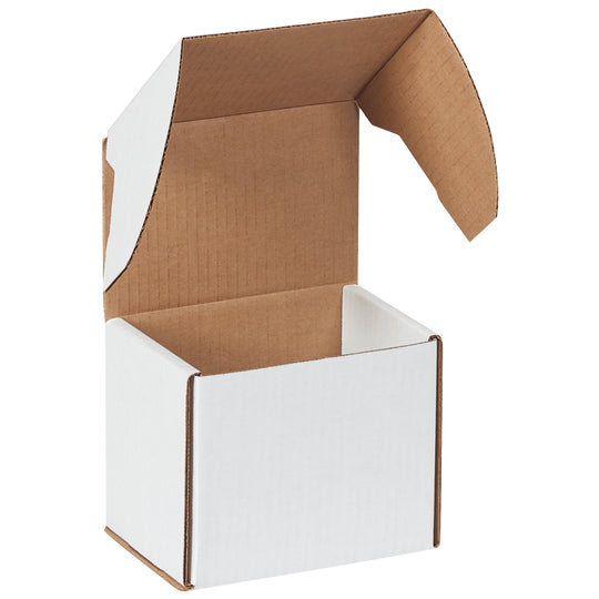 5 5/8 x 4 3/16 x 5 White Corrugated Boxes (fits 10 CD Jewel Cases) 50/Case