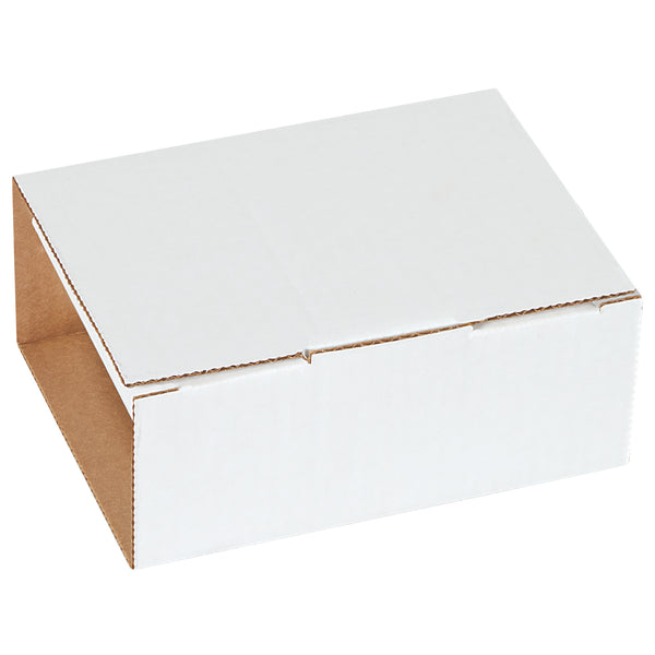 5 5/8 x 5 x 2 9/16 White Corrugated Boxes (fits 6 CD Jewel Cases)