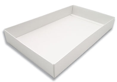 14-3/4 x 9 x 2 White 5 lb. Rectangular Candy Box BASE 50/Case