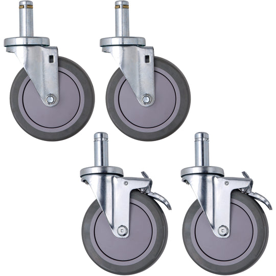 5 x 1 1/4 Polyurethane Swivel Casters 4/Pack