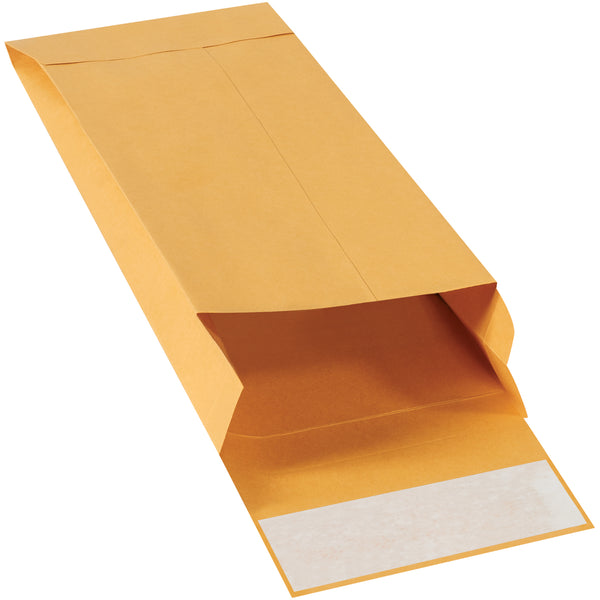 5 x 11 x 2 Kraft Expandable Self-Seal Envelopes 100/Case