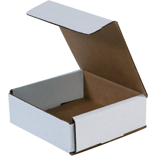 5 x 5 x 2 White Corrugated Mailers  50/Bundle