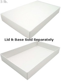 14-3/4 x 9 x 2 White 5 lb. Rectangular Candy Box BASE 50/Case