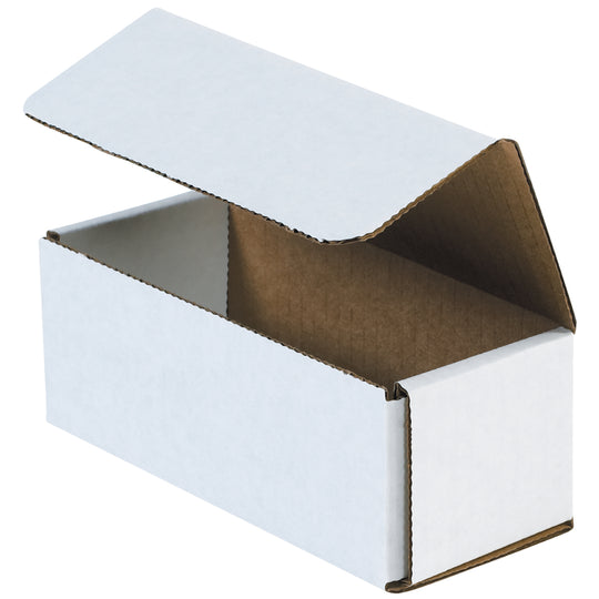 6 1/2 x 2 3/4 x 2 1/2 White Corrugated Mailers 50/Bundle