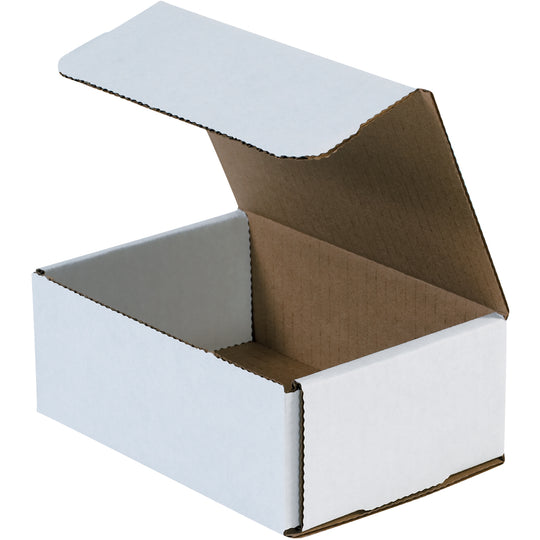 6 1/2 x 4 1/2 x 2 1/2 White Corrugated Mailers 50/Bundle