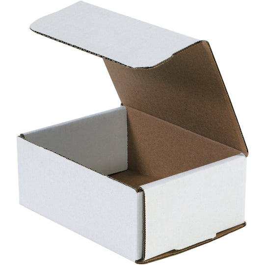 6 1/2 x 4 7/8 x 2 5/8 White Corrugated Mailers  50/Bundle