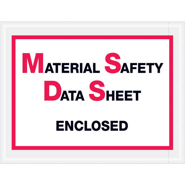 6-1/2 x 5 WHITE MSDS Enclosed Envelopes 1000/Case
