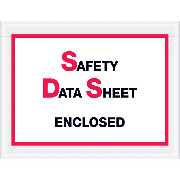 6 1/2 x 5 Safety Data Sheet Enclosed SDS Envelopes 1000/Case