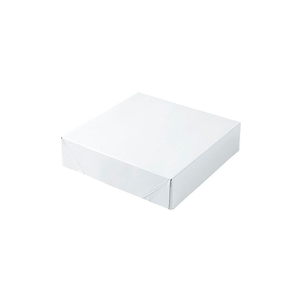 6 1/2 x 6 1/2 x 1 5/8 White Gloss Gift Box 100/Case