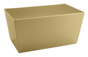 6-3/4 x 3-3/4 x 3-1/2 (1 lb.) Gold Ballotin Candy Box 250/Case