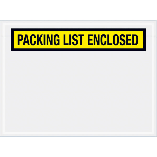 6-3/4 x 5 Packing List Enclosed Envelopes (Panel Face) - YELLOW 1000/Case