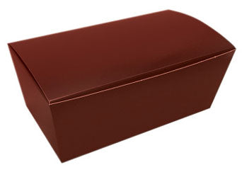 6 x 3-3/8 x 2-1/2 (1/2 lb.) Brown Ballotin Candy Box 250/Case