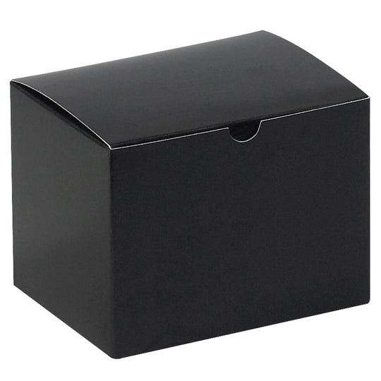 6 x 4 1/2 x 4 1/2 Black Gloss Gift Box 100/Case