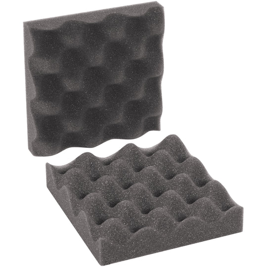 6 x 6 x 2 Charcoal Convoluted Foam Sets 64/Case
