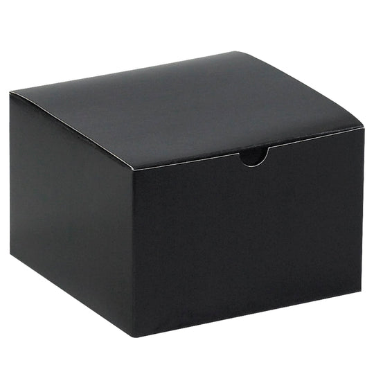 6 x 6 x 4 Black Gloss Gift Box 100/Case