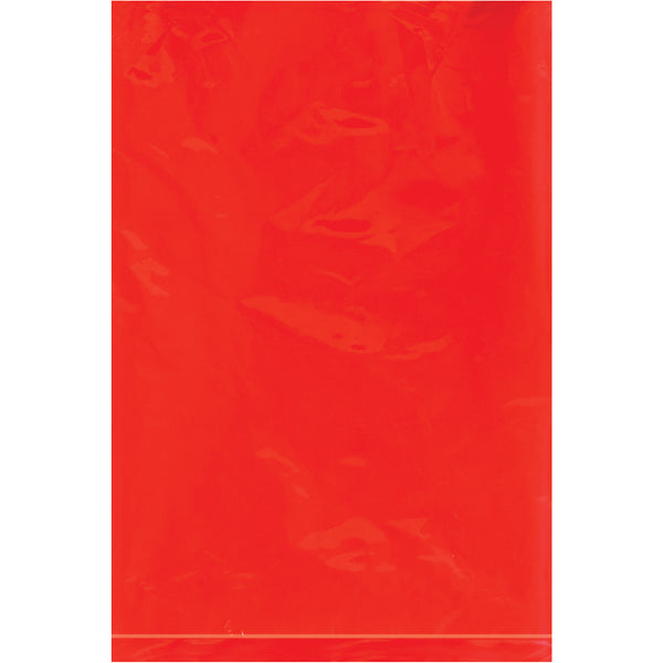 6 x 9 - 2 Mil Red Flat Poly Bags 1000/Case