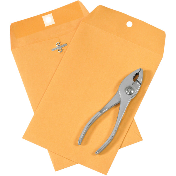 Kraft 6"x9" Clasp Envelopes, 100/Case