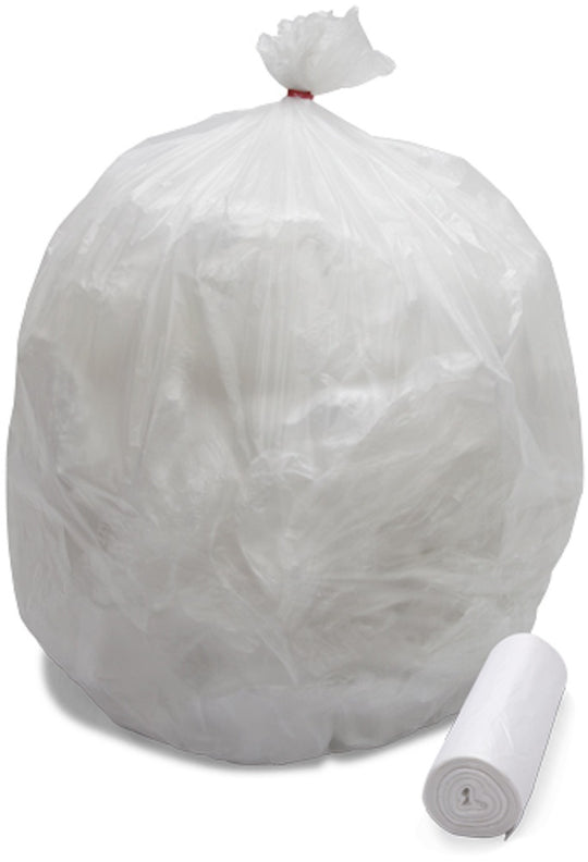 38 X 60 (14 micron) High Density Coreless Roll Liners (60 Gallons) - White 200/Case