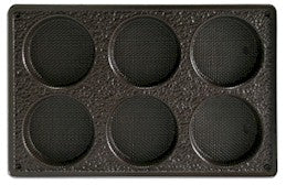 9-3/8 x 6 x 15/16 (1 lb.) Rectangular Candy Tray Brown 6 Cavities 500/Case