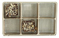 6 cavity 1/2 lb gold candy trays