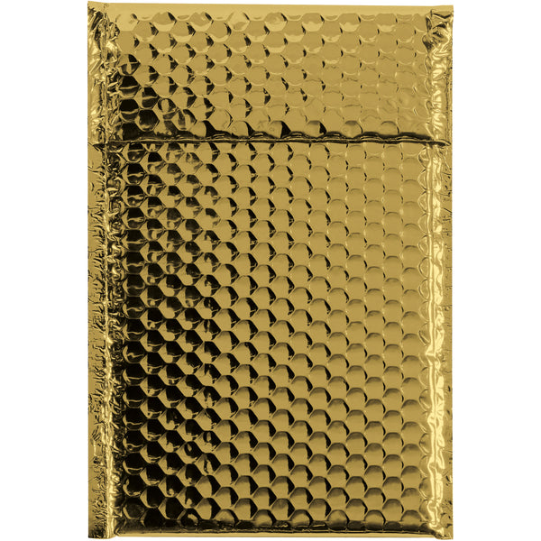 6 1/2 x 10 1/2 Gold Metallic Bubble Mailers 72/Case
