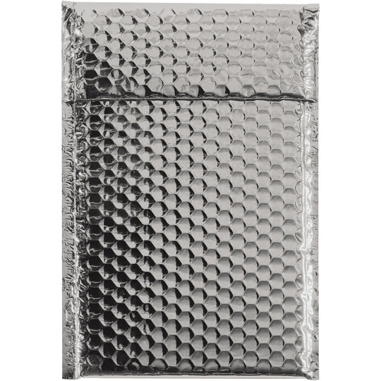 6 1/2 x 10 1/2 Silver Metallic Bubble Mailers 72/Case