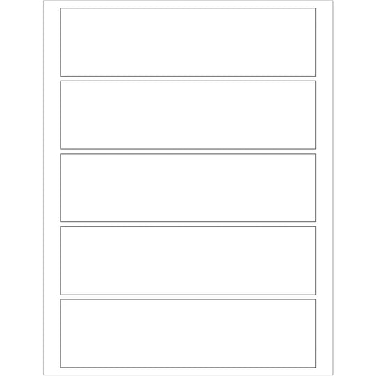 7 1/2 x 2" White Rectangle Laser Labels 500/Case