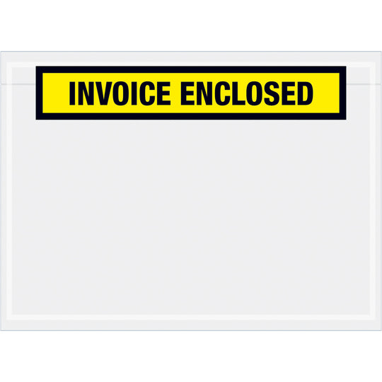 7 1/2 x 5 1/2 Yellow Invoice Enclosed (Panel Face) Envelopes 1000/Case