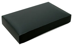 7-1/8 x 4-1/2 x 1-1/8 Black 1/2 lb. Rectangular Candy Box LID 250/Case