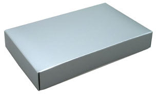 7-1/8 x 4-1/2 x 1-1/8 Silver 1/2 lb. Rectangular Candy Box LID 250/Case
