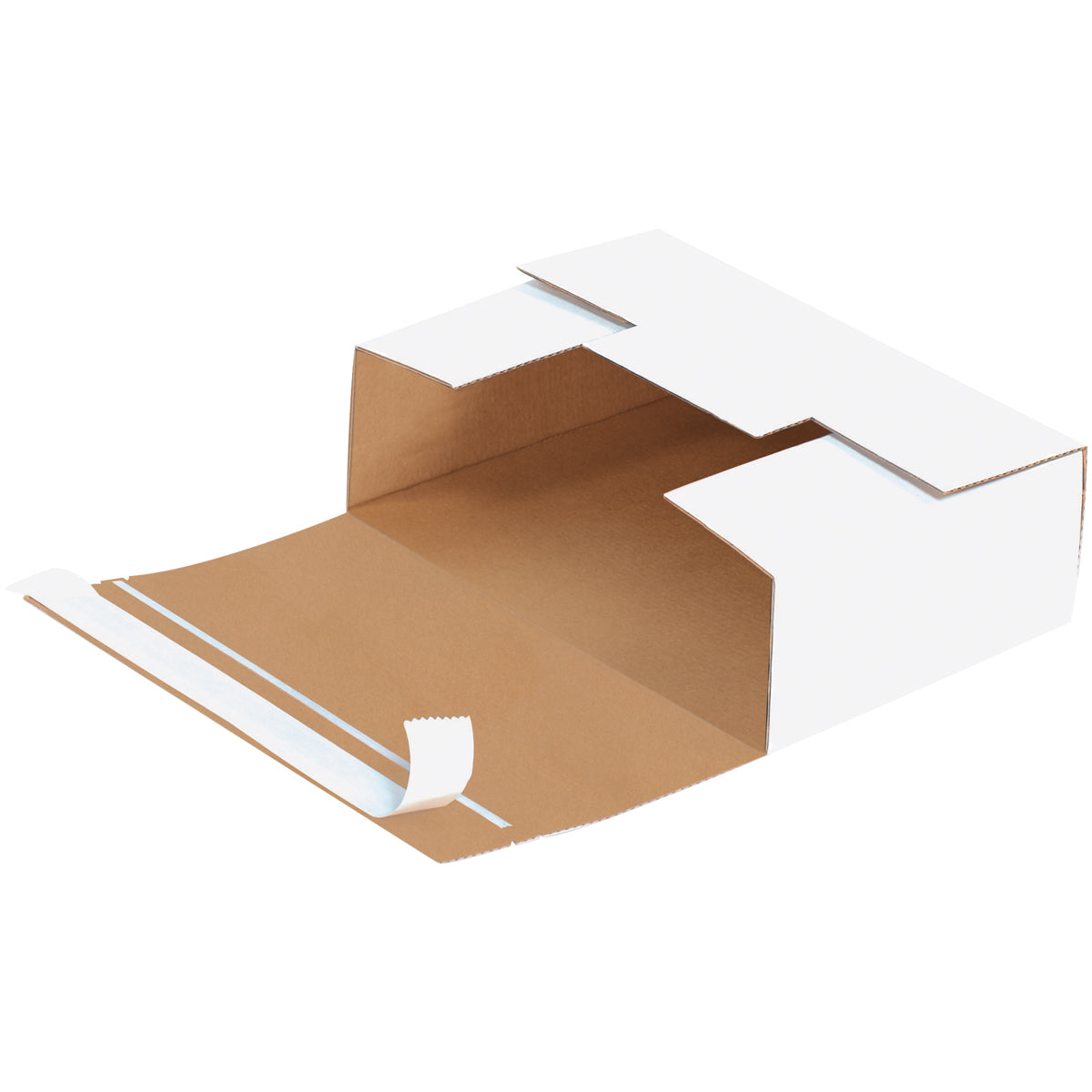 Self-Seal DVD White Corrugated Box 7 11/16 x 5 7/16 x 2 7/16 200/Case