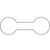 7/16 x 1 5/16" White Merchandise Tags - Barbell Shape 1000/Case