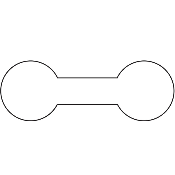 7/16 x 1 5/16" White Merchandise Tags - Barbell Shape 1000/Case