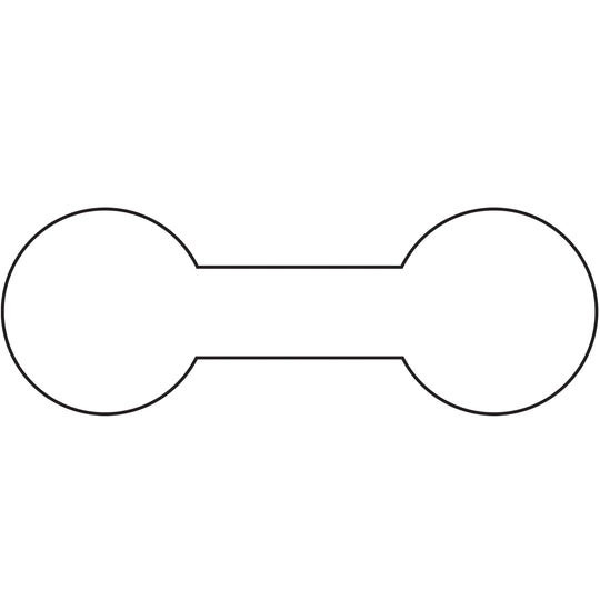 7/16 x 1 5/16" White Merchandise Tags - Barbell Shape 1000/Case