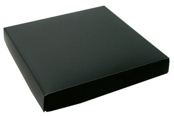 7-3/4 x 7-3/4 x 1-1/8 Black 16 oz. (1 lb.) Square Candy Box LID 250/Case