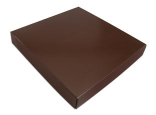 7-3/4 x 7-3/4 x 1-1/8 Brown 16 oz. (1 lb.) Square Candy Box LID 250/Case