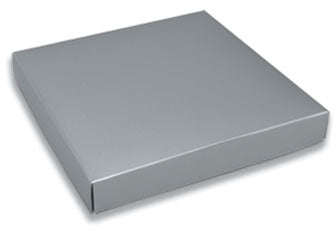 7-3/4 x 7-3/4 x 1-1/8 Silver 16 oz. (1 lb.) Square Candy Box LID 250/Case