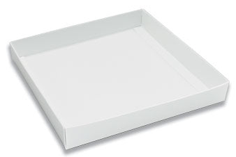 7-9/16 x 7-9/16 x 1-1/8 White 16 oz. (1 lb.) Square Candy Box BASE 250/Case